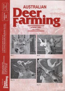 Australian Deer Farming Magazine Cover 2007 11