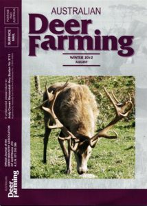 Australian Deer Farming Magazine cover 2012 08