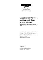 AUSTRALIAN VELVET ANTLER AND COPRODUCTS