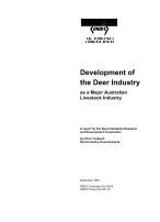 DEVELOPMENT OF THE DEER INDUSTRY