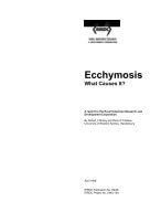 ECCHYMOSIS - WHAT CAUSES IT