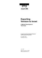 EXPORTING VENISON TO ISRAEL