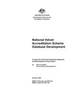 NATIONAL VELVET ACCREDITATION SCHEME DATABASE DEVELOPMENT