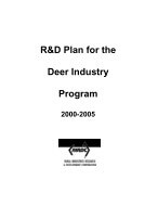 R&D PROGRAM FOR THE DEER INDUSTRY