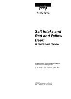 SALT INTAKE ON RED AND FALLOW DEER