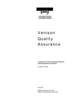 VENISON QUALITY ASSURANCE